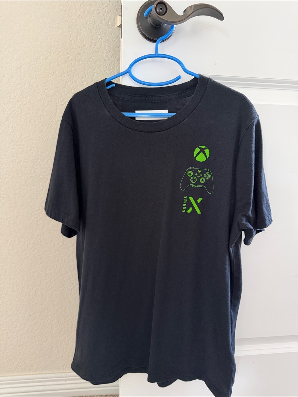 Abercrombie Kids Xbox Series X Black Tee with Neon Green Logo